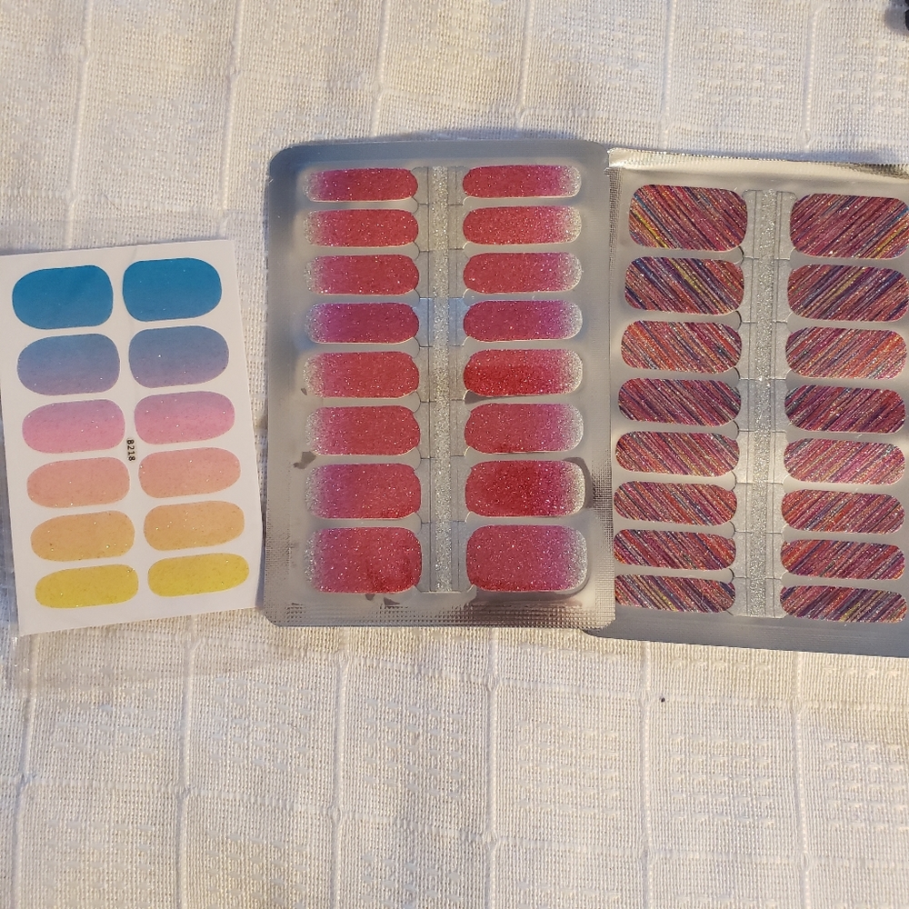 Colorful and ombre Nail polish strips